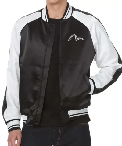 Evisu Souvenir Jacket with Studded Sleeves