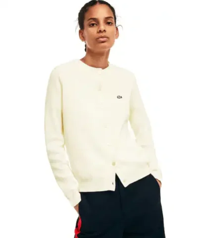 Lacoste LIVE Crew Neck Cotton Cardigan