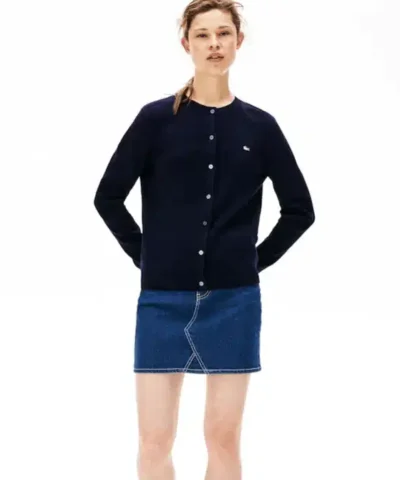 Lacoste LIVE Crew Neck Cotton Cardigan