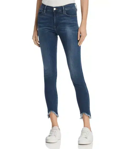 Frame Le High Skinny Triangle Hem Jeans in Sulham