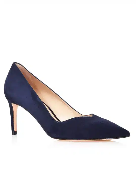 Stuart Weitzman Anny 70 Nice Blue Suede Pumps.