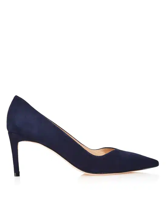 Stuart Weitzman Anny 70 Nice Blue Suede Pumps.
