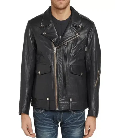 Neighborhood Men's  Gride Leather Jacket