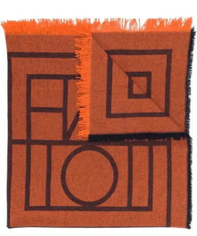 TOTÊME Como Scarf Tobacco Monogram