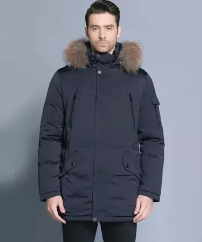 Ice Bear Man's Arctic With Fur-Trim Down Parka