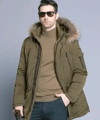 Ice Bear Man's Arctic With Fur-Trim Down Parka