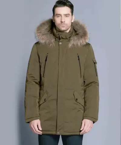 Ice Bear Man's Arctic With Fur-Trim Down Parka