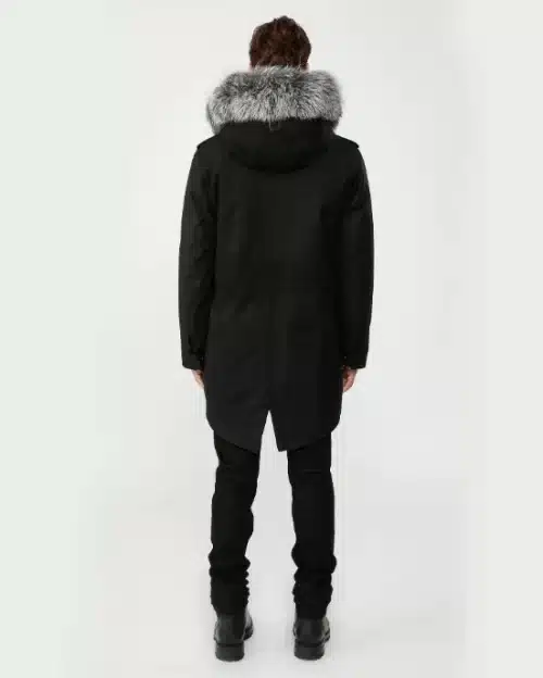 Mackage Men's Moritz fur-lined parka with removable silverfox fur trim