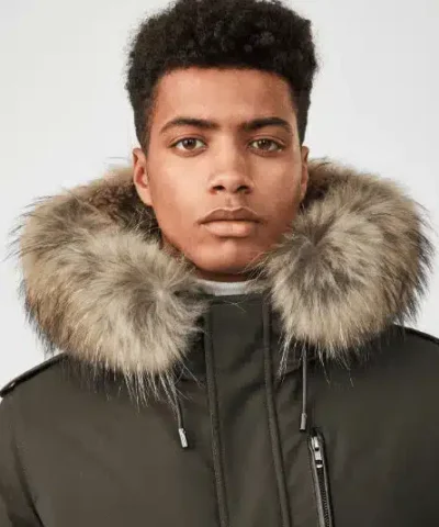 Mackage Men's Moritz fur-lined parka with removable silverfox fur trim
