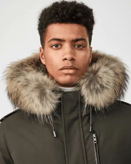 Mackage Men's Moritz fur-lined parka with removable silverfox fur trim