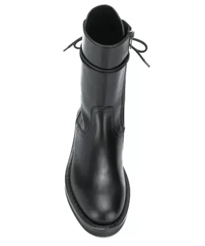 Ann Demeulemeester Reverse Lace Up Ankle Boots