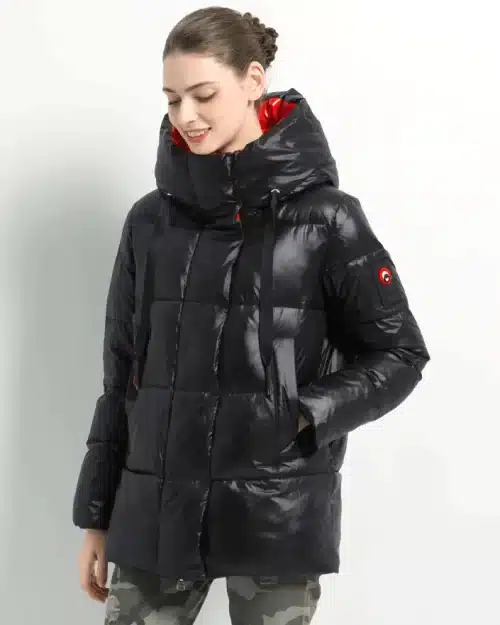 Ice Bear Short Hooded Casual Parkas