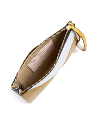 Marni Multicolor Double Sided Colorblock Pouchette Leather Clutch