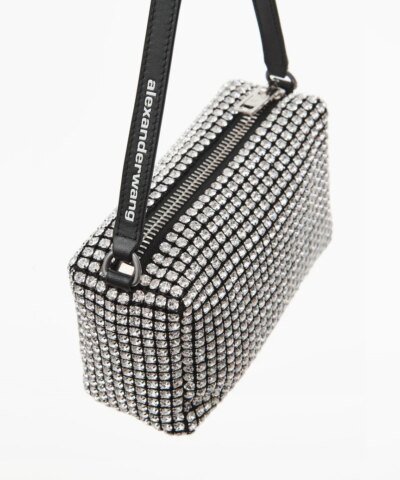 Alexander Wang Heiress Rhinestone Pouch, White