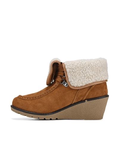 Khombu Womens Sienna Fold Over Waterproof Wedge Boots