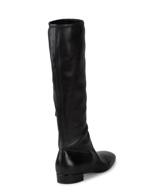Prada Black Tall Stretch-leather Boots