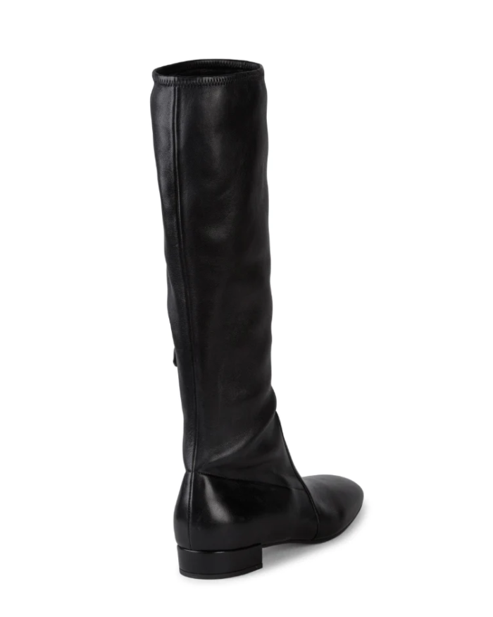 Prada Black Tall Stretch-leather Boots