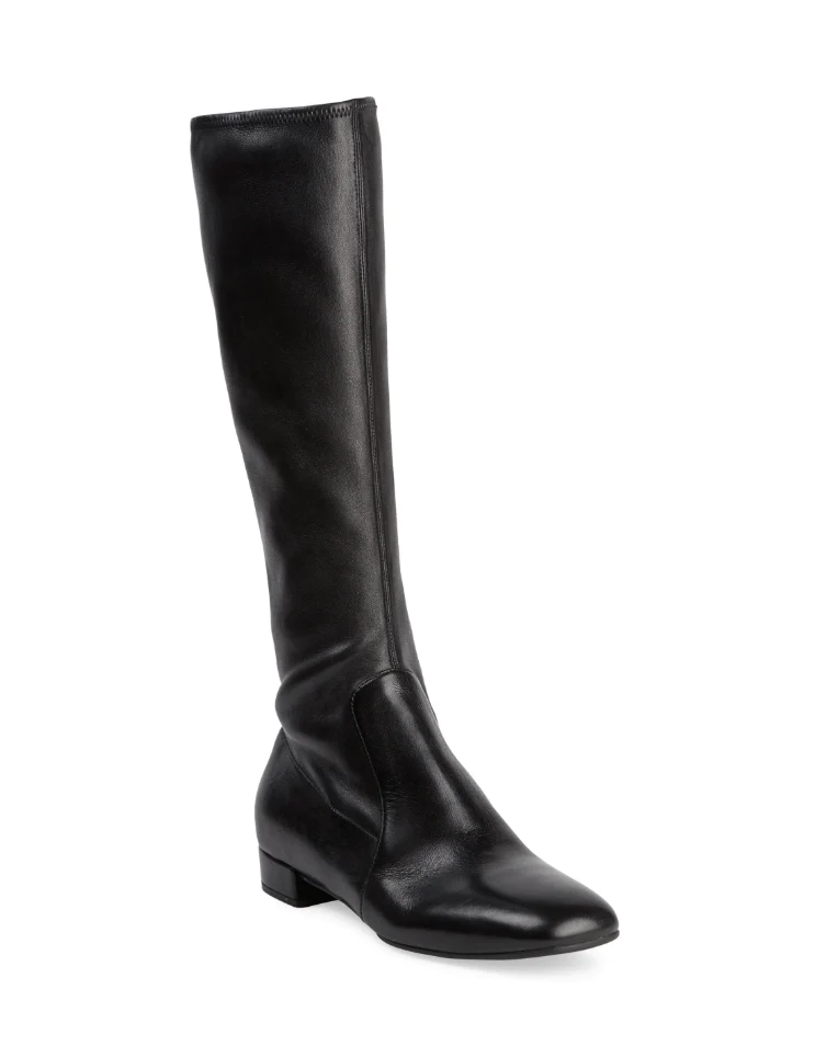 Prada Black Tall Stretch-leather Boots