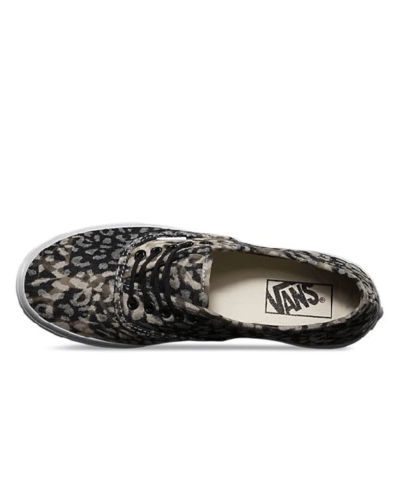 Vans Unisex Authentic Slim (Washed) Leopard Black Sneaker