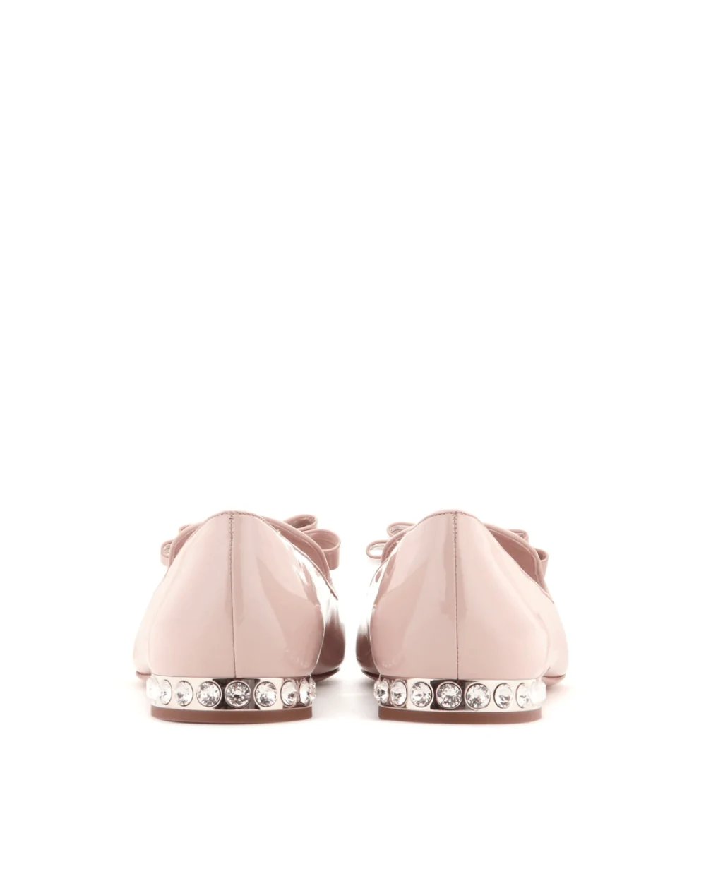Miu Miu Patent Leather Slippers With Crystal-embellished Heel