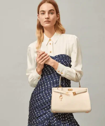 Tory Burch Lee Radziwill Small Leather Satchel