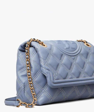 Tory Burch Fleming Soft Contrast-Stitch Convertible Shoulder Bag