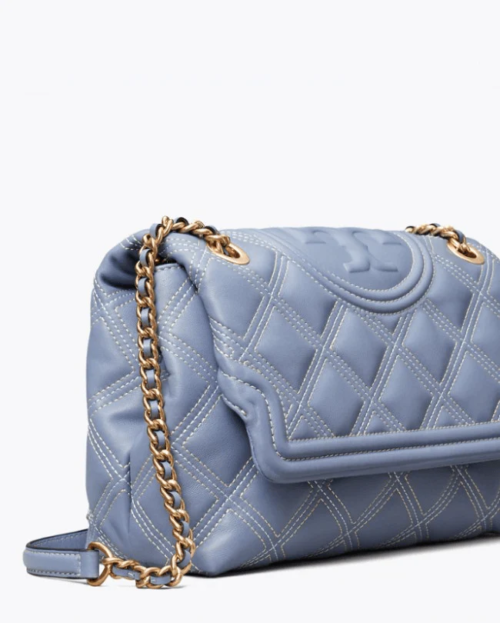Tory Burch Fleming Soft Contrast-Stitch Convertible Shoulder Bag