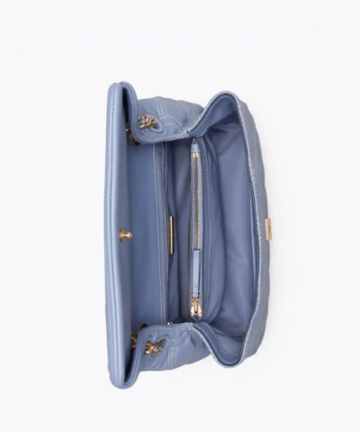 Tory Burch Fleming Soft Contrast-Stitch Convertible Shoulder Bag