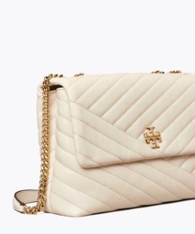 Tory Burch Kira Chevron Convertible Shoulder Bag, New Ivory