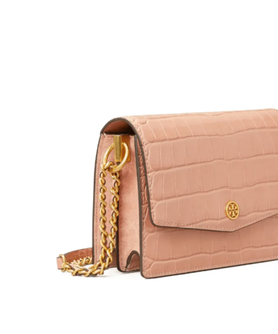 Tory Burch Robinson Embossed Mini Leather Shoulder Bag