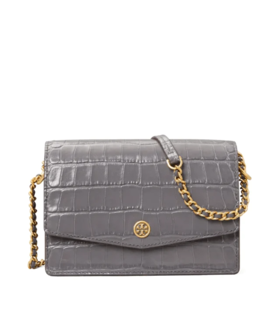Tory Burch Robinson Embossed Mini Leather Shoulder Bag