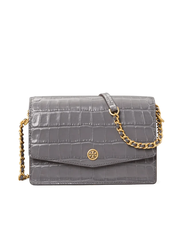 Tory Burch Robinson Embossed Mini Leather Shoulder Bag