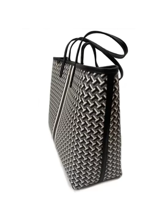 Tory Burch Tile T-Link T Zag Large Tote Bag