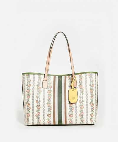 Tory Burch Floral Canvas Small Tote