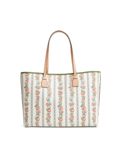 Tory Burch Floral Canvas Small Tote