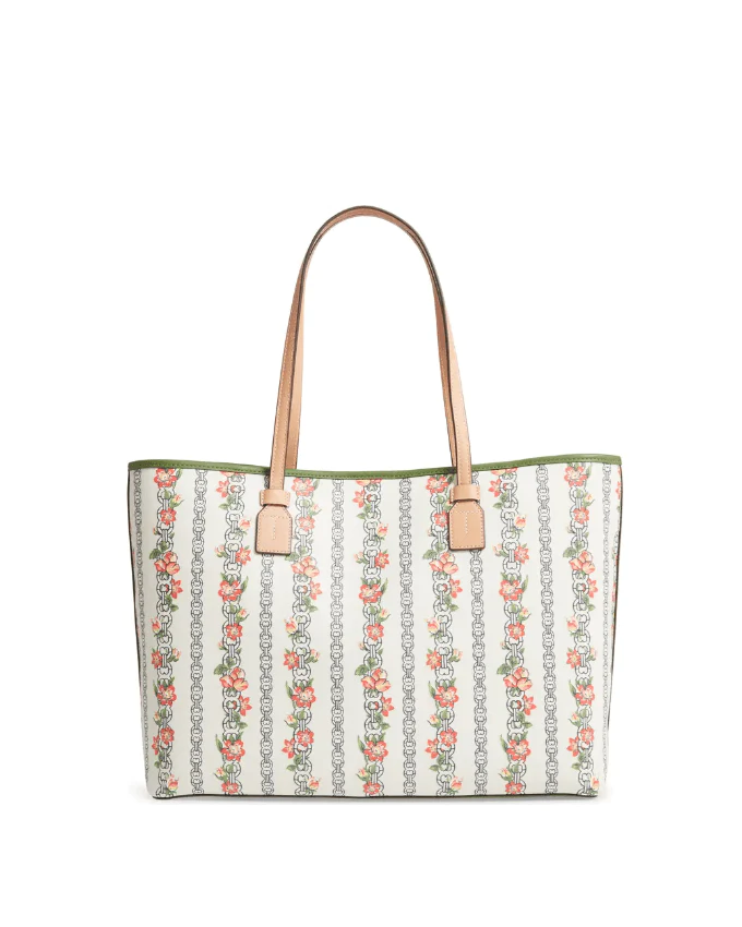 Tory Burch Floral Canvas Small Tote