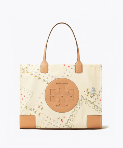 Tory Burch Ella Canvas Floral Tote Bag