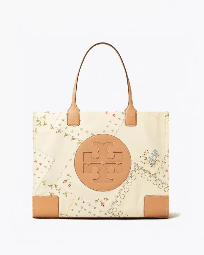 Tory Burch Ella Canvas Floral Tote Bag