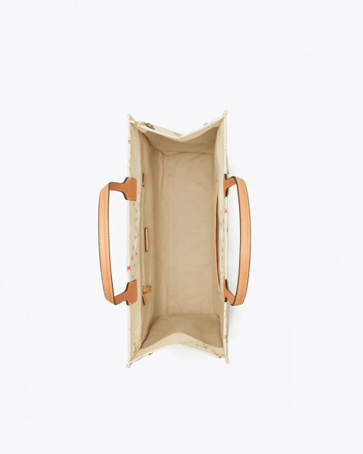 Tory Burch Ella Canvas Floral Tote Bag