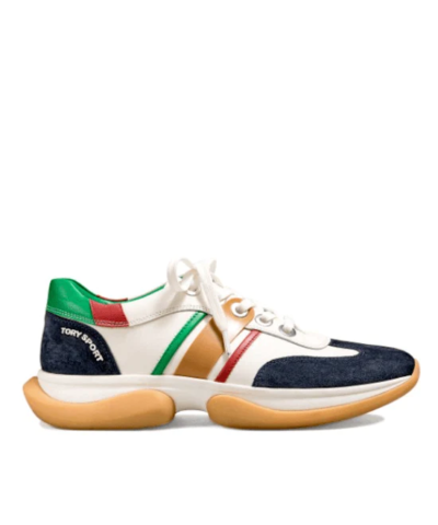 Tory Burch Bubble Stripe Low-Top Sneakers