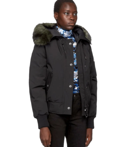 Kenzo Black Down Faux-fur Hooded Jacket