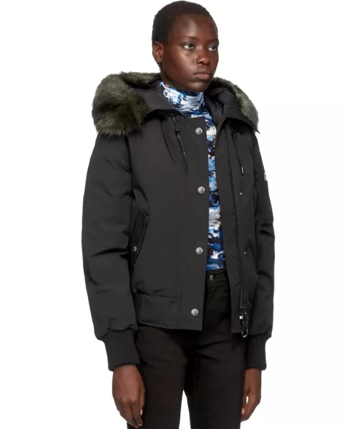 Kenzo Black Down Faux-fur Hooded Jacket