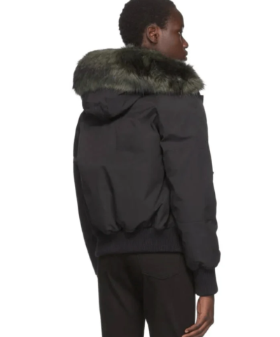 Kenzo Black Down Faux-fur Hooded Jacket