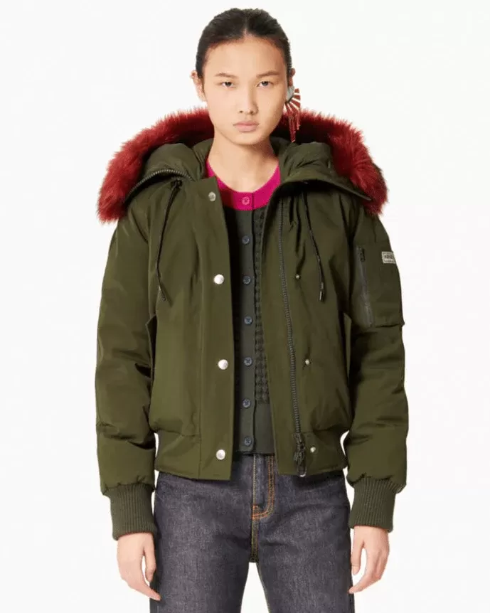 Kenzo Short Parka Jacket With Hood