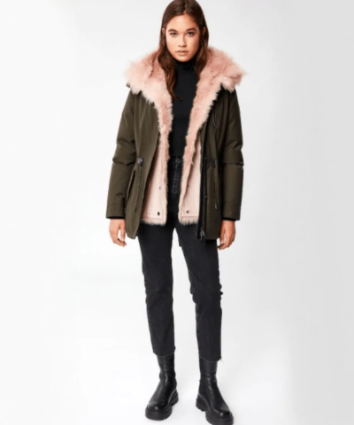 Mackage Charlene Down Parka With Removable Shearling Bib