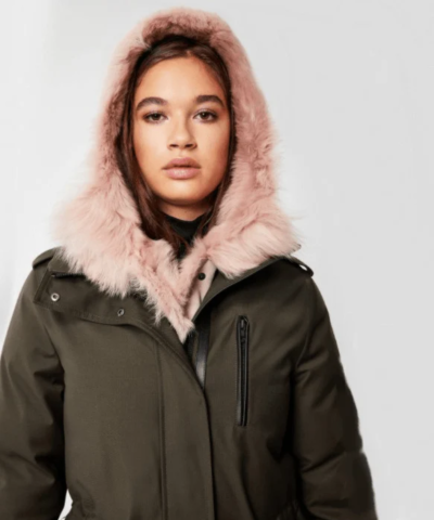 Mackage Charlene Down Parka With Removable Shearling Bib