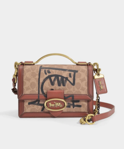 Coach Riley Top Handle 22 In Signature Canvas With Rexy By Guang Yu