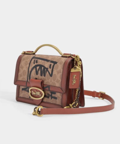 Coach Riley Top Handle 22 In Signature Canvas With Rexy By Guang Yu