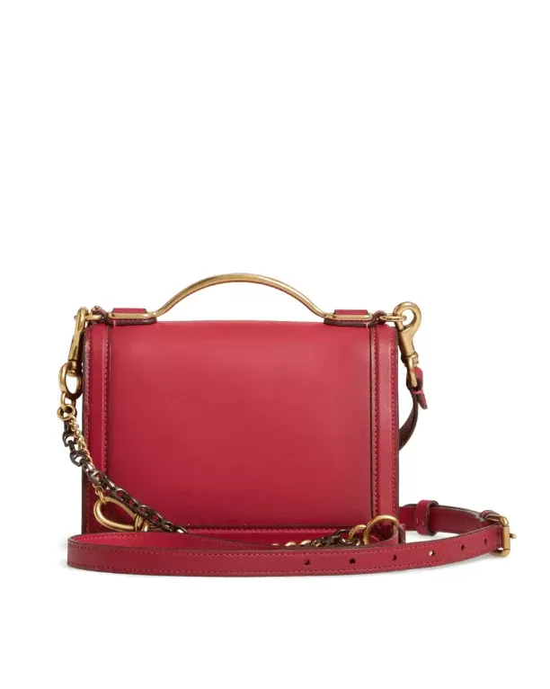 Coach Riley Top Handle 18, Burgundy