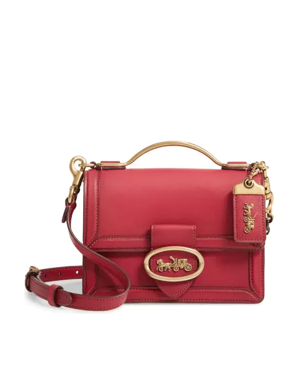 Coach Riley Top Handle 18, Burgundy